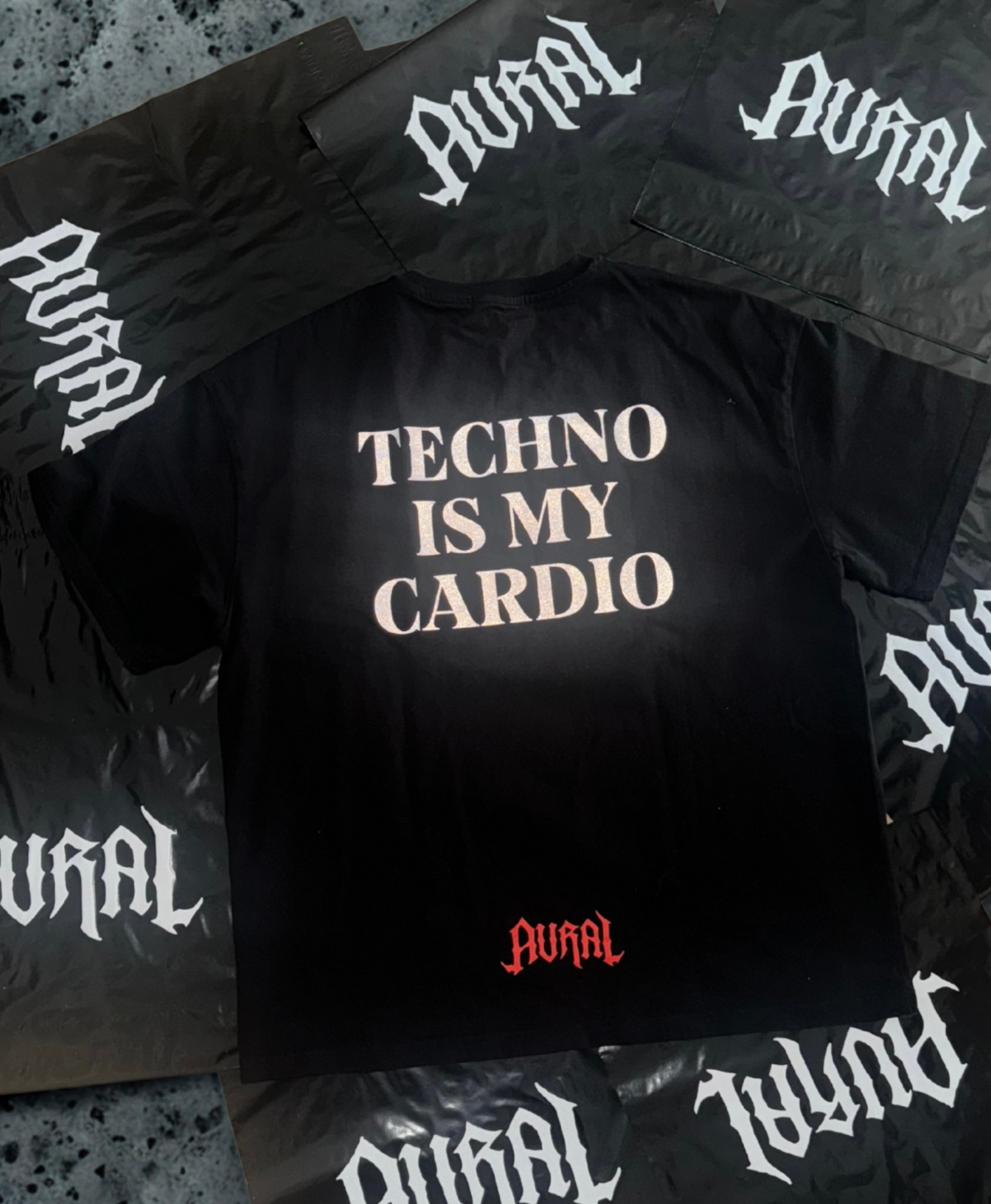 TECHNO IS MY CARDIO - BLACK REFLECTIVE